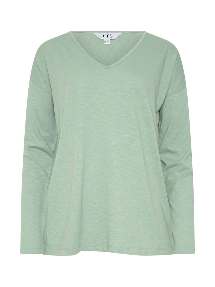 Long Tall Sally Blue V-Neck 100% Cotton T-Shirts 3 Pack - Image 7 of 7