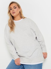 Yours Curve Grey 2-In-1 Jumper - Image 1 of 5