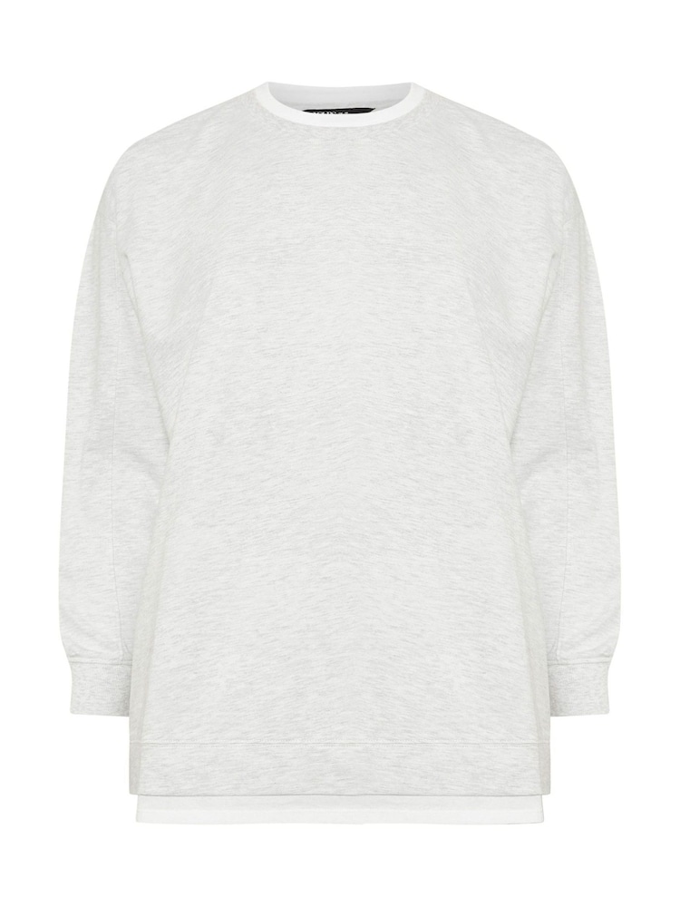 Yours Curve Grey 2-In-1 Jumper - Image 5 of 5
