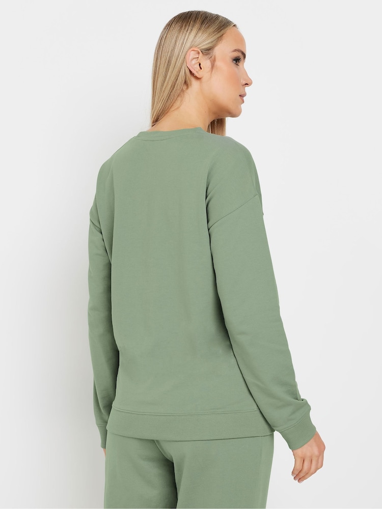 Long Tall Sally Green Crew Neck Sweatshirt - Image 3 of 5