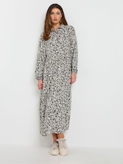 Long Tall Sally Black Ditsy Collar Tiered Smock Dress - Image 7 of 7