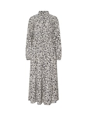 Long Tall Sally Black Ditsy Collar Tiered Smock Dress - Image 5 of 5