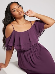 Yours Curve Purple Longline Zip Through Jacket - Image 2 of 5