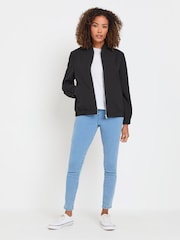 M&Co Black Scuba Crepe Bomber Jacket - Image 1 of 4