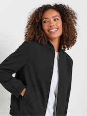 M&Co Black Scuba Crepe Bomber Jacket - Image 3 of 4