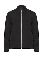 M&Co Black Scuba Crepe Bomber Jacket - Image 4 of 4