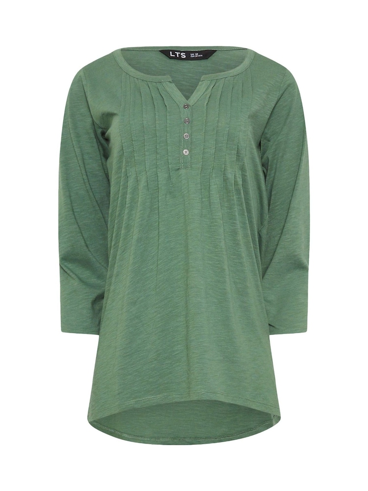 Rosa - Long Tall Sally Pintuck Henley 100% Cotton Tops 2 Pack - Imagen 3 de 3