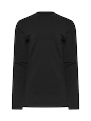 Long Tall Sally Black Active Long Sleeve Cut Out T-Shirt - Image 6 of 6