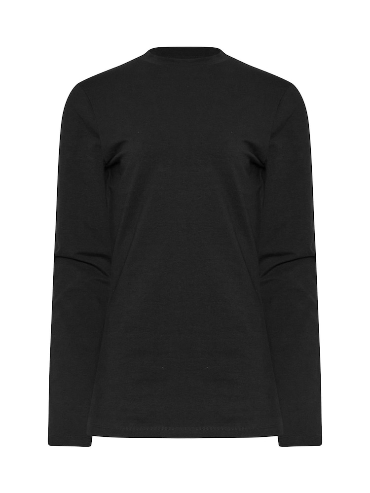 Long Tall Sally Black Active Long Sleeve Cut Out T-Shirt - Image 6 of 6
