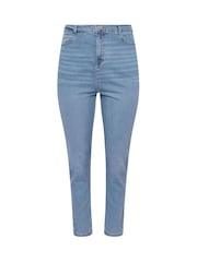 Yours Curve Blue Mom Jeans - Image 5 of 5