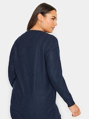 Yours Curve Blue Star Embellished Sweatshirt - Image 2 of 4