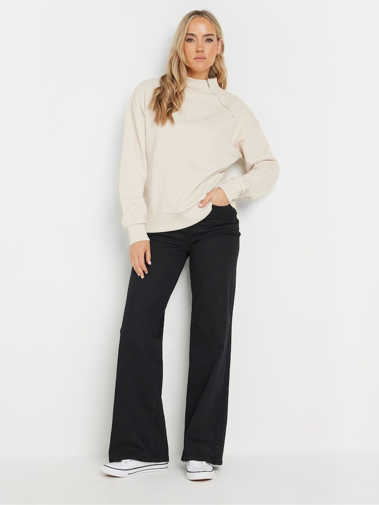 Long Tall Sally Grey High Neck Zip Sweatshirt - Image 2 of 5