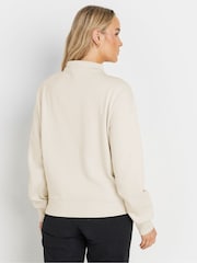 Long Tall Sally Grey High Neck Zip Sweatshirt - Image 3 of 5