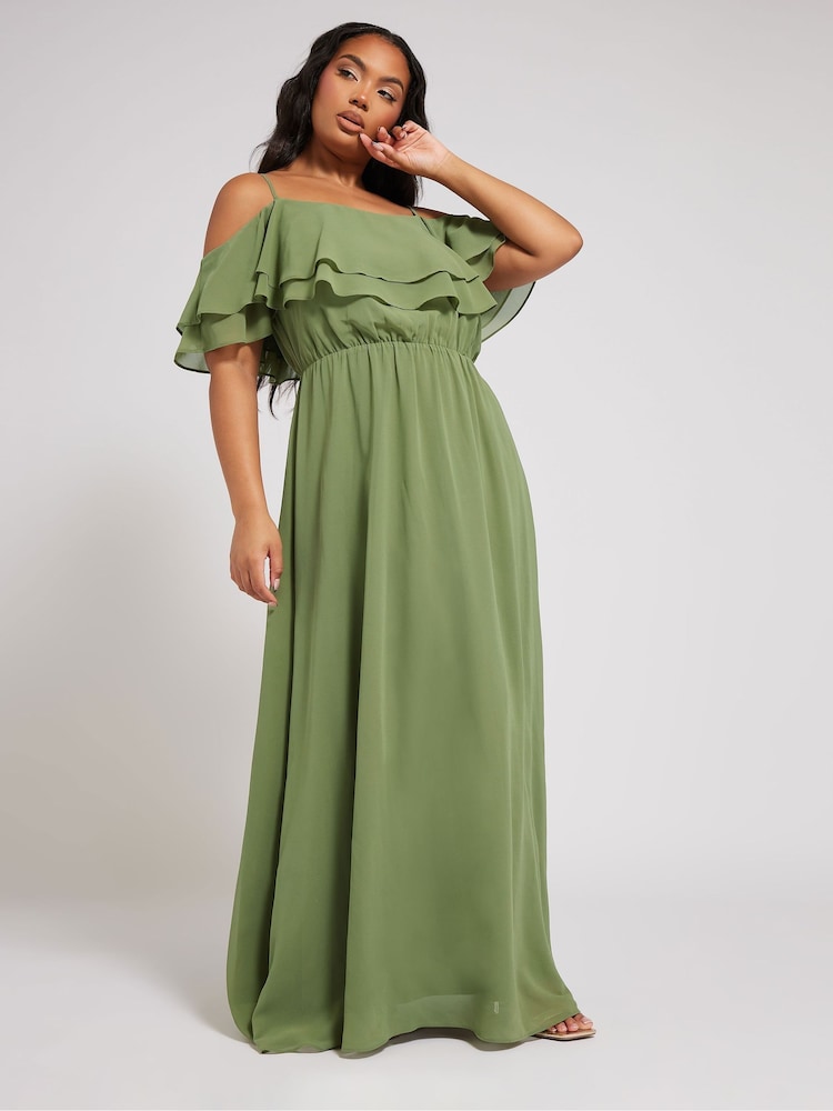 Yours Curve – London – einfarbiges schulterfreies Kleid - Bild 1 von 5 Yours Curve – London – einfarbiges schulterfreies Kleid - Bild 1 von 5