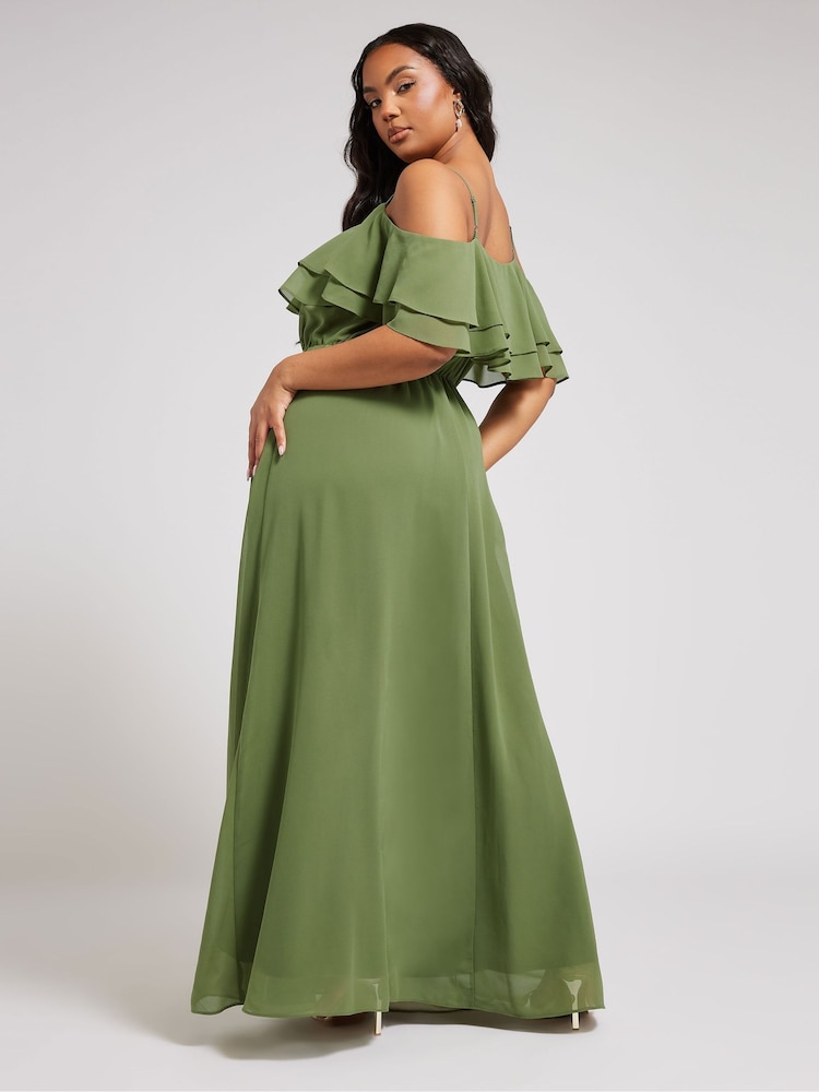 Yours Curve – London – einfarbiges schulterfreies Kleid - Bild 2 von 5 Yours Curve – London – einfarbiges schulterfreies Kleid - Bild 2 von 5