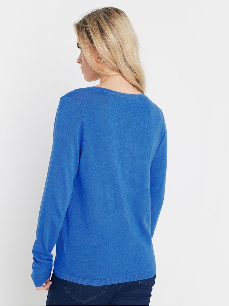 M&Co Blue Button Up Cardigan - Image 2 of 5