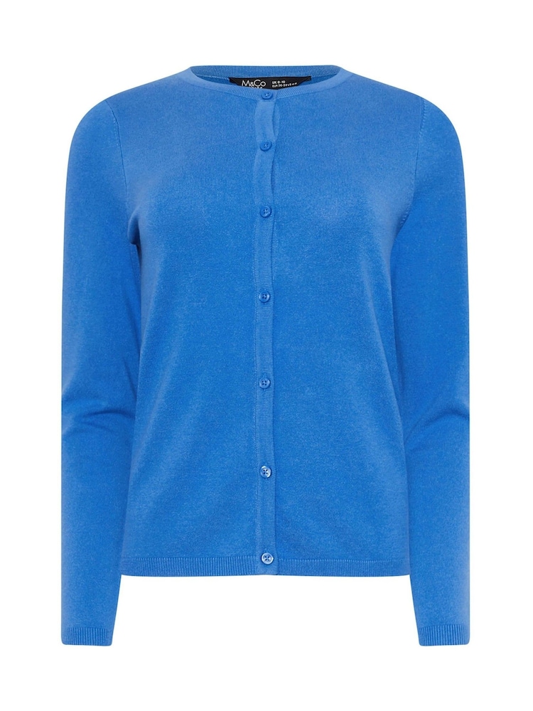 M&Co Blue Button Up Cardigan - Image 5 of 5