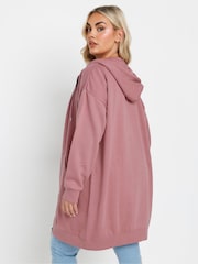 Yours Curve Pink Longline Zip Through Jacket - Image 3 of 5