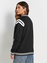 Long Tall Sally Black Varsity Bomber Jacket - Image 3 of 5