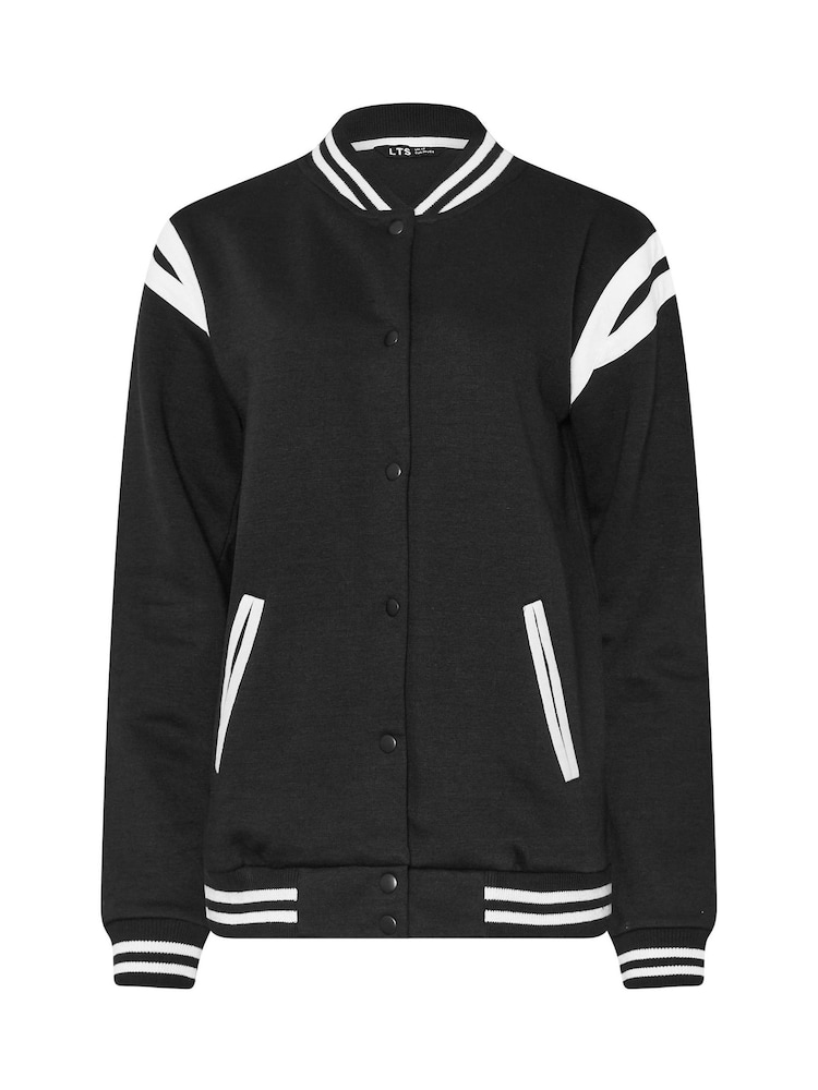 Long Tall Sally Black Varsity Bomber Jacket - Image 5 of 5