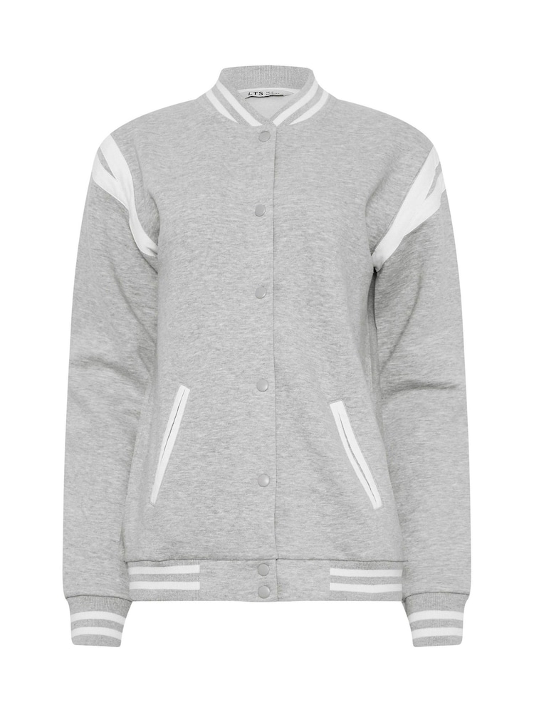Long Tall Sally Grey Varsity Bomber Jacket - Image 5 of 5