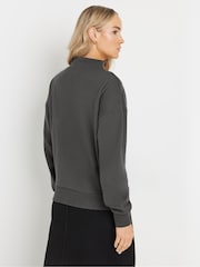 Long Tall Sally Grey High Neck Zip Sweatshirt - Image 3 of 5