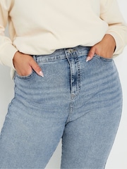 Yours Curve Blue Boyfriend Jeans - Image 4 of 4