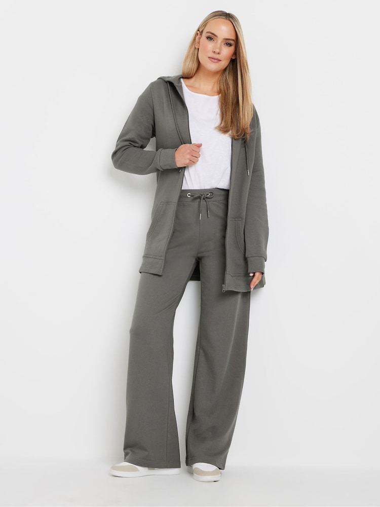 Long Tall Sally Grey Longline Zip Through Hoodie - Image 2 of 5