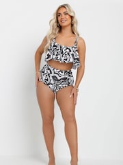 Yours Curve Summer Swirl Bikini Briefs - Image 5 of 6