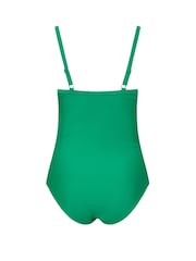 Yours Curve Green Super Sculpt Crossover Swimsuit - Image 6 of 6