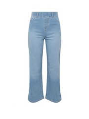 Yours Curve Blue Wide Leg Jeggings - Image 5 of 5