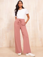 Friends Like These Pink Jersey Wide Leg Trousers - Image 1 of 4