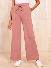 Friends Like These Pink Jersey Wide Leg Trousers - Image 2 of 4
