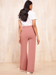 Friends Like These Pink Jersey Wide Leg Trousers - Image 4 of 4