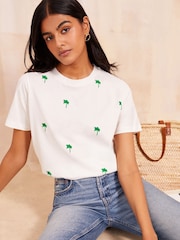 Friends Like These White Round Neck Logo 100% Cotton T-Shirt - Image 1 of 4
