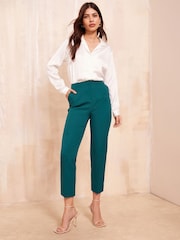 Friends Like These Green Tailored Ankle Grazer Trousers Co-Ord Suit - Image 2 of 4