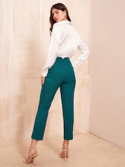 Friends Like These Green Tailored Ankle Grazer Trousers Co-Ord Suit - Image 4 of 4
