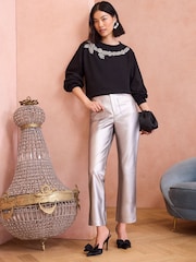 Love & Roses Black Crystal Jersey Sweatshirt - Image 3 of 4