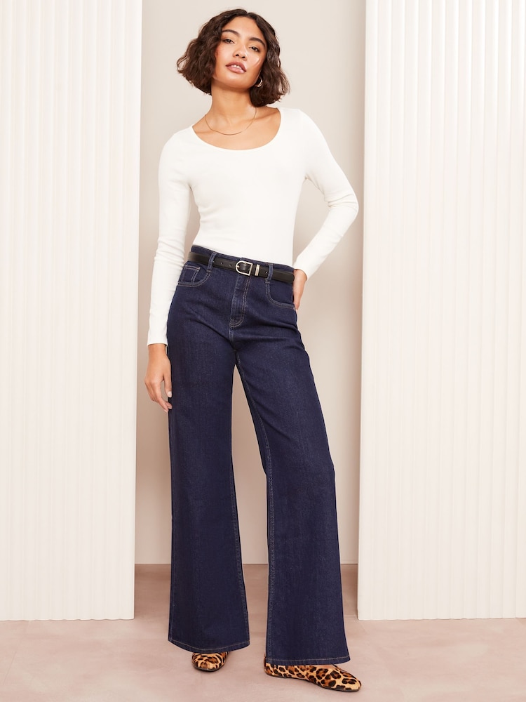 Friends Like These White Long Sleeve Scoop Neck Top - Image 2 of 8 Friends Like These White Long Sleeve Scoop Neck Top - Image 2 of 8