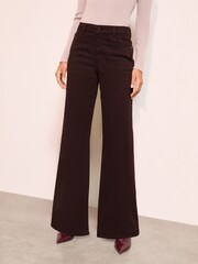 Friends Like These X Lucy Mecklenburgh Chocolate Brown Everyday Wide Jeans - Image 3 of 5