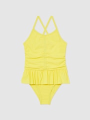 Reiss Leomie Ruched Ruffle Swimsuit - Imagen 1 de 4