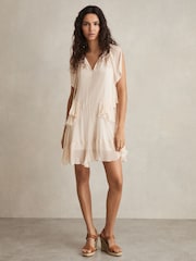 Босоножки на танкетке с отделкой рафией Reiss Hailey - Image 2 of 6