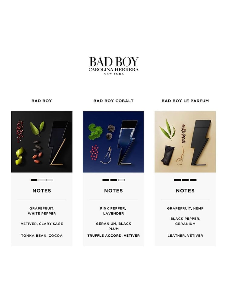 Carolina Herrera Bad Boy Eau de Toilette 100ml - Image 3 of 3 Carolina Herrera Bad Boy Eau de Toilette 100ml - Image 3 of 3