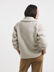 JD Williams Natural Zip Up Fleece Jacket - Image 2 of 4