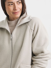 JD Williams Natural Zip Up Fleece Jacket - Image 3 of 4