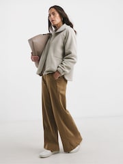 JD Williams Natural Zip Up Fleece Jacket - Image 4 of 4
