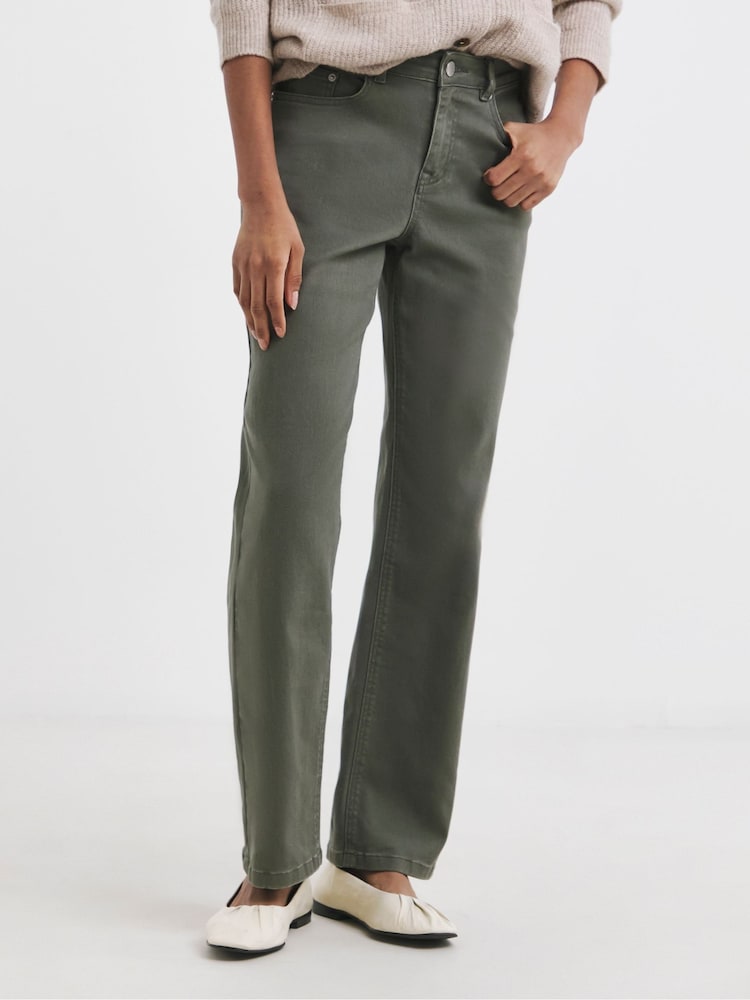 JD Williams Green Straight Leg Jeans - Image 2 of 4