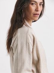 JD Williams Grey Ribbed Detail Bomber Jacket - Image 3 of 4
