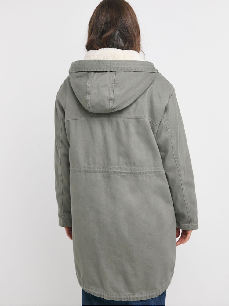 JD Williams Green 2 In 1 Parka Coat - Image 2 of 4