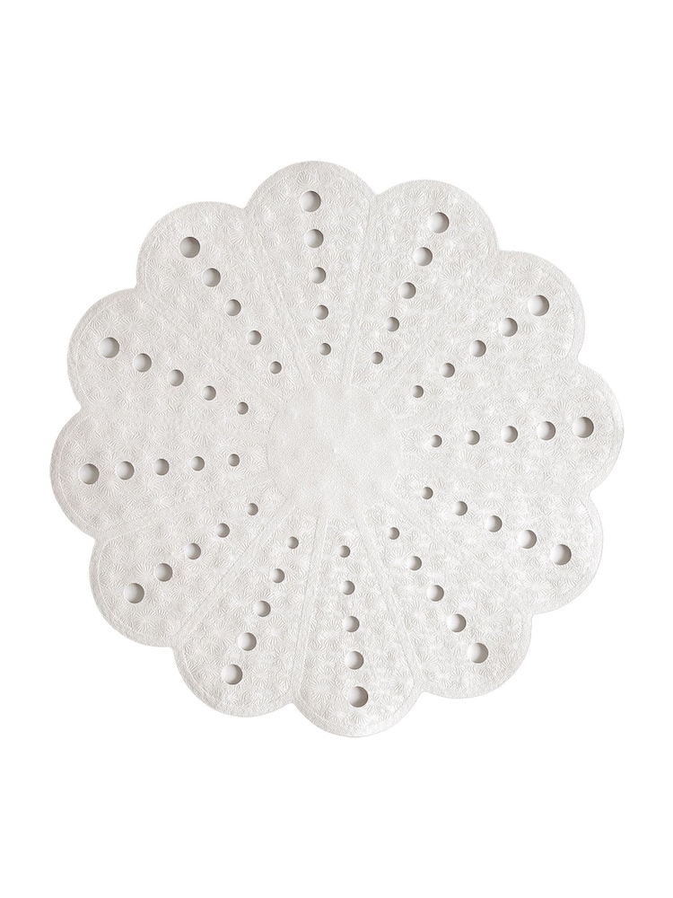 Showerdrape White Petal Flower Shower Mat - Image 1 of 2